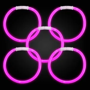 10 Inch Pink Glow Stick Bracelets