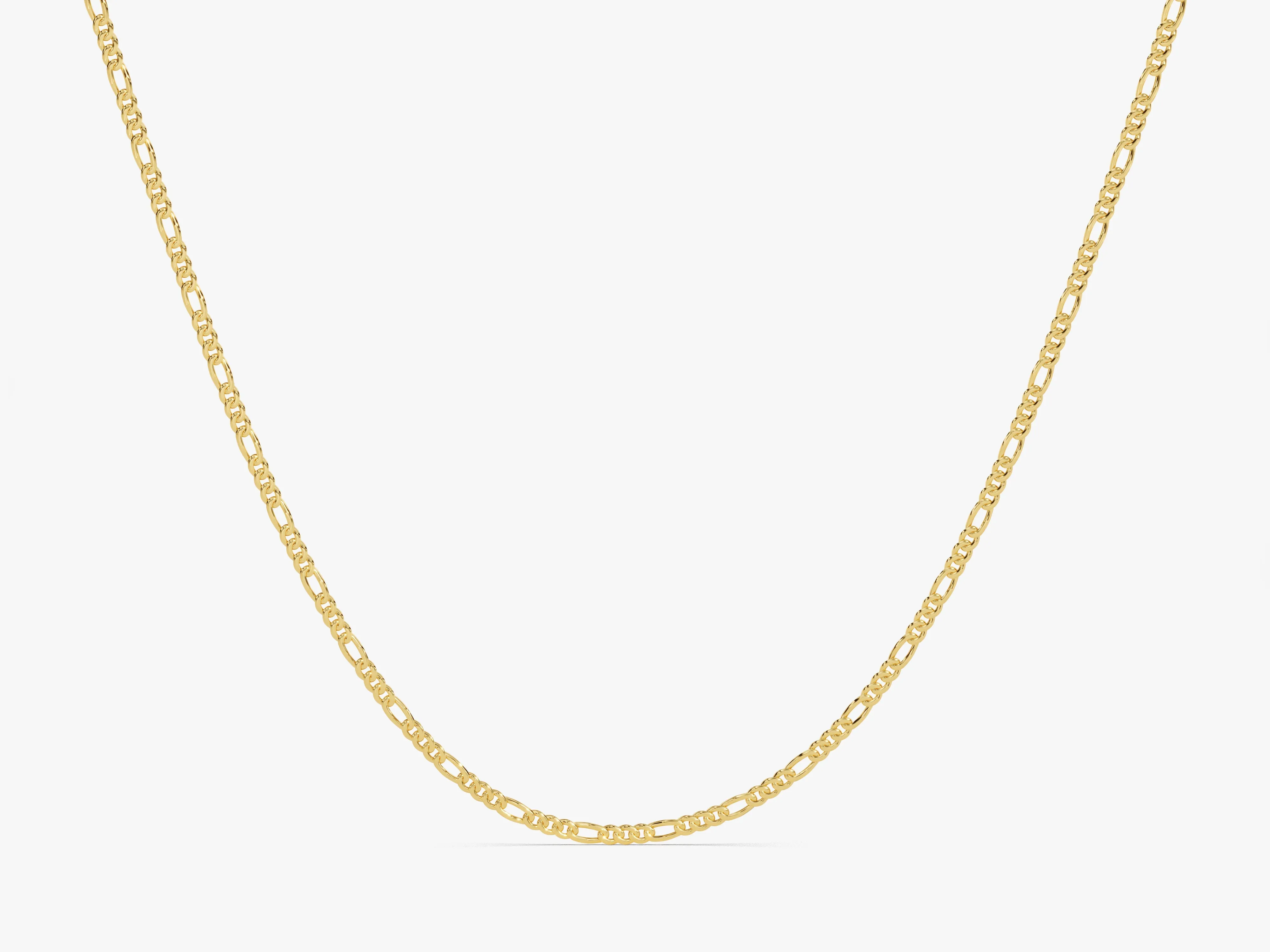14k Yellow Gold 2.5mm Figaro Chain Necklace