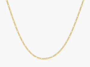 14k Yellow Gold 2.5mm Figaro Chain Necklace