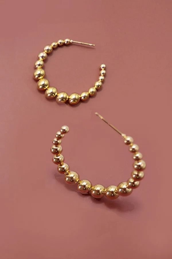 18K STAINLESS STEEL WATERPROOF TARNISH FREE HOOPS | 40E310