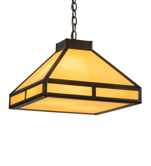 18" Square Whitewing Prime Pendant