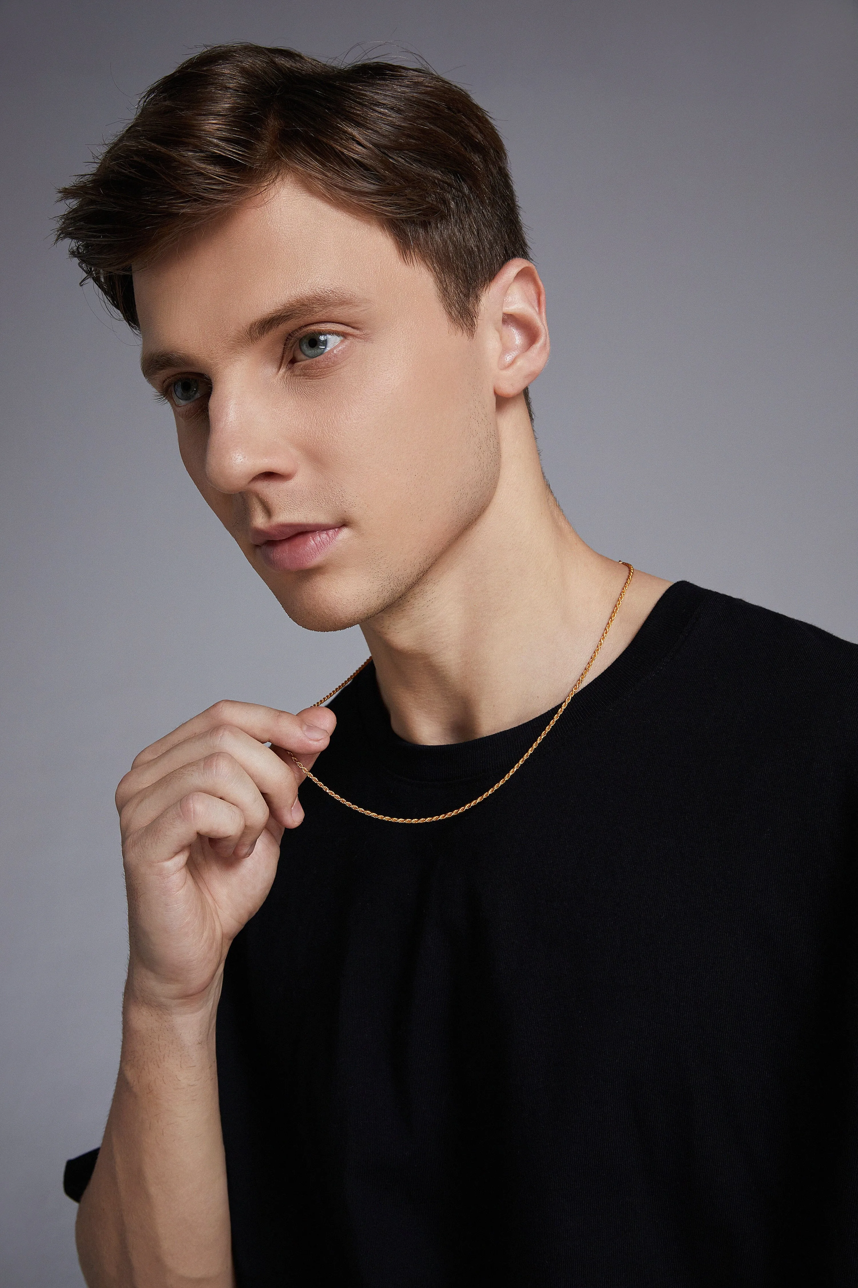 24K Yellow Gold Rope Chain - 2mm
