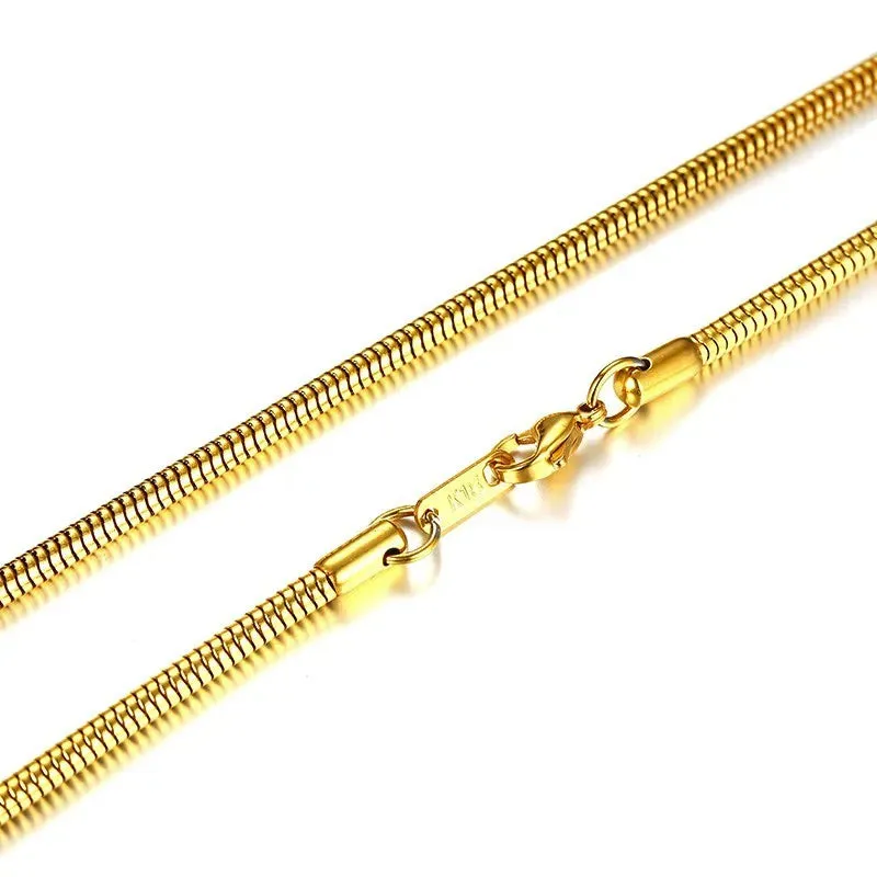 3-6MM MEN NECKLACE SNAKE CHAIN