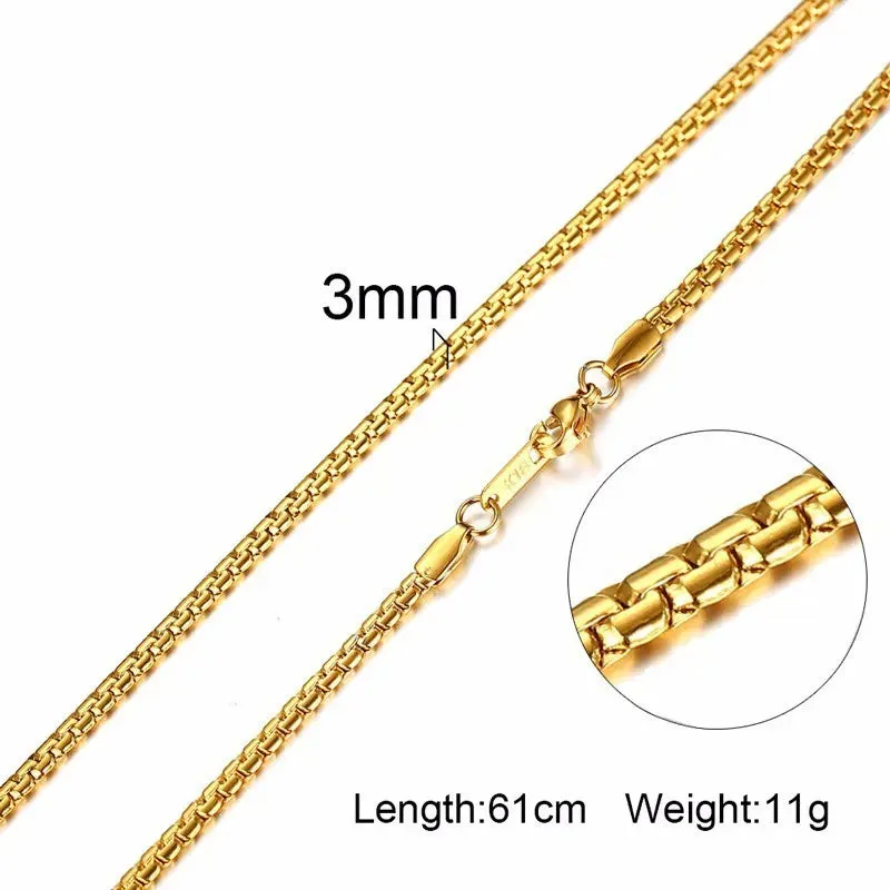 3-6MM MEN NECKLACE SNAKE CHAIN