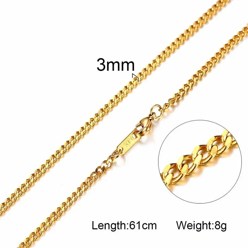 3-6MM MEN NECKLACE SNAKE CHAIN
