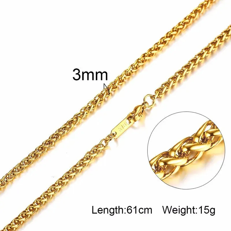 3-6MM MEN NECKLACE SNAKE CHAIN