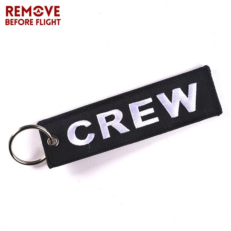 3 PCS/LOT BLACK CREW EMBROIDERY KEY CHAIN