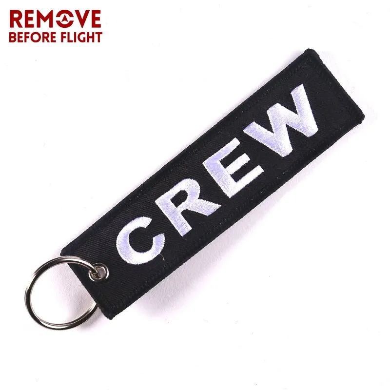 3 PCS/LOT BLACK CREW EMBROIDERY KEY CHAIN