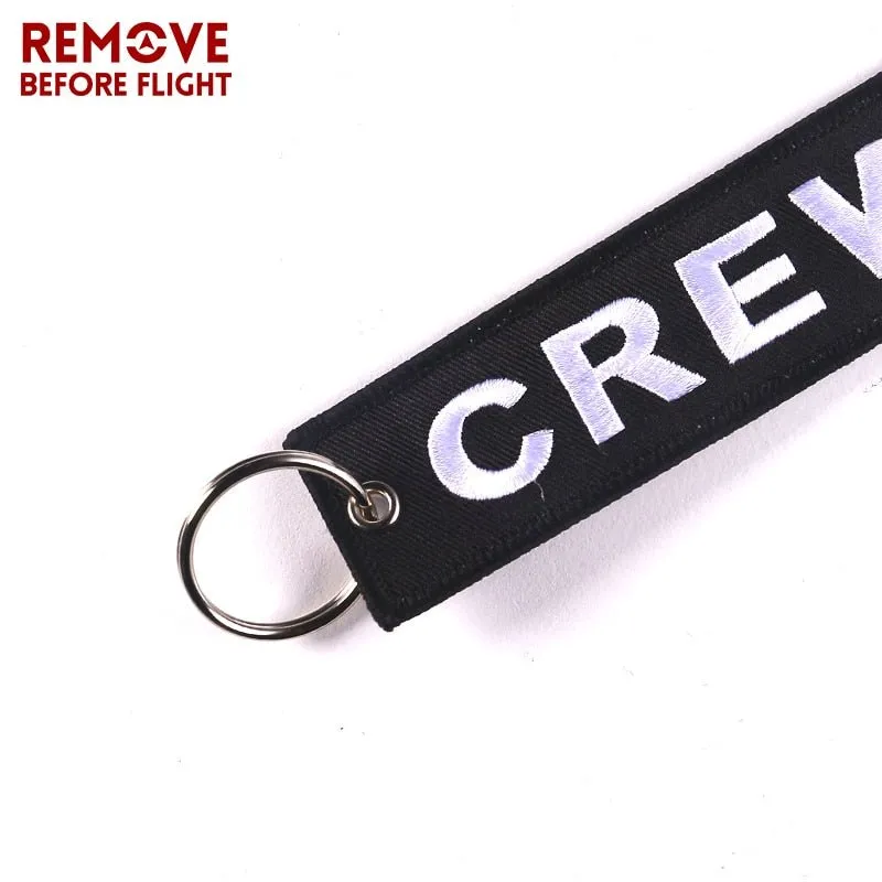 3 PCS/LOT BLACK CREW EMBROIDERY KEY CHAIN