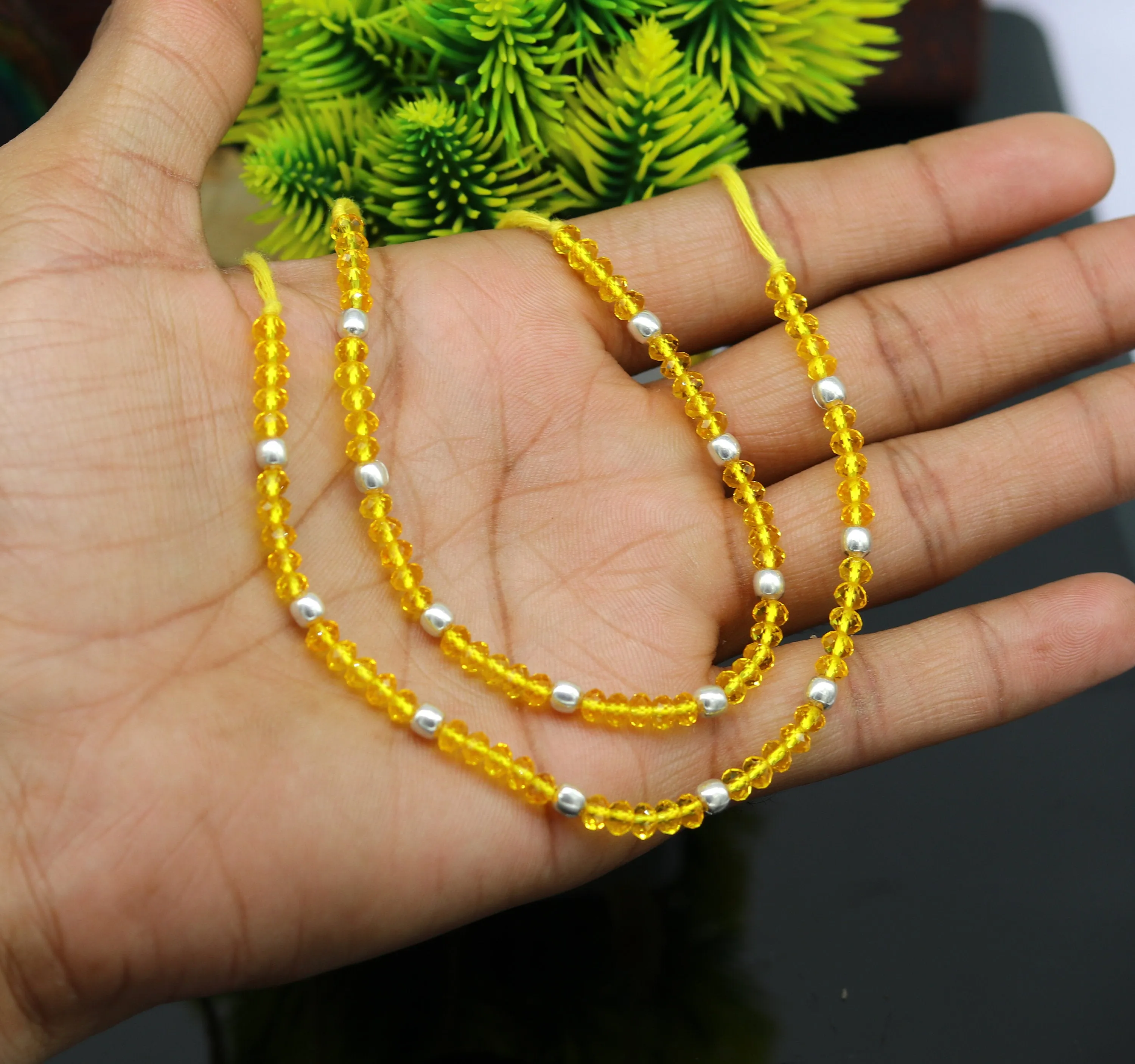 925 sterling silver beads and semi precious stone thread anklets, exclusive custom made ankle bracelet, modern fashion beaded jewelry ank247