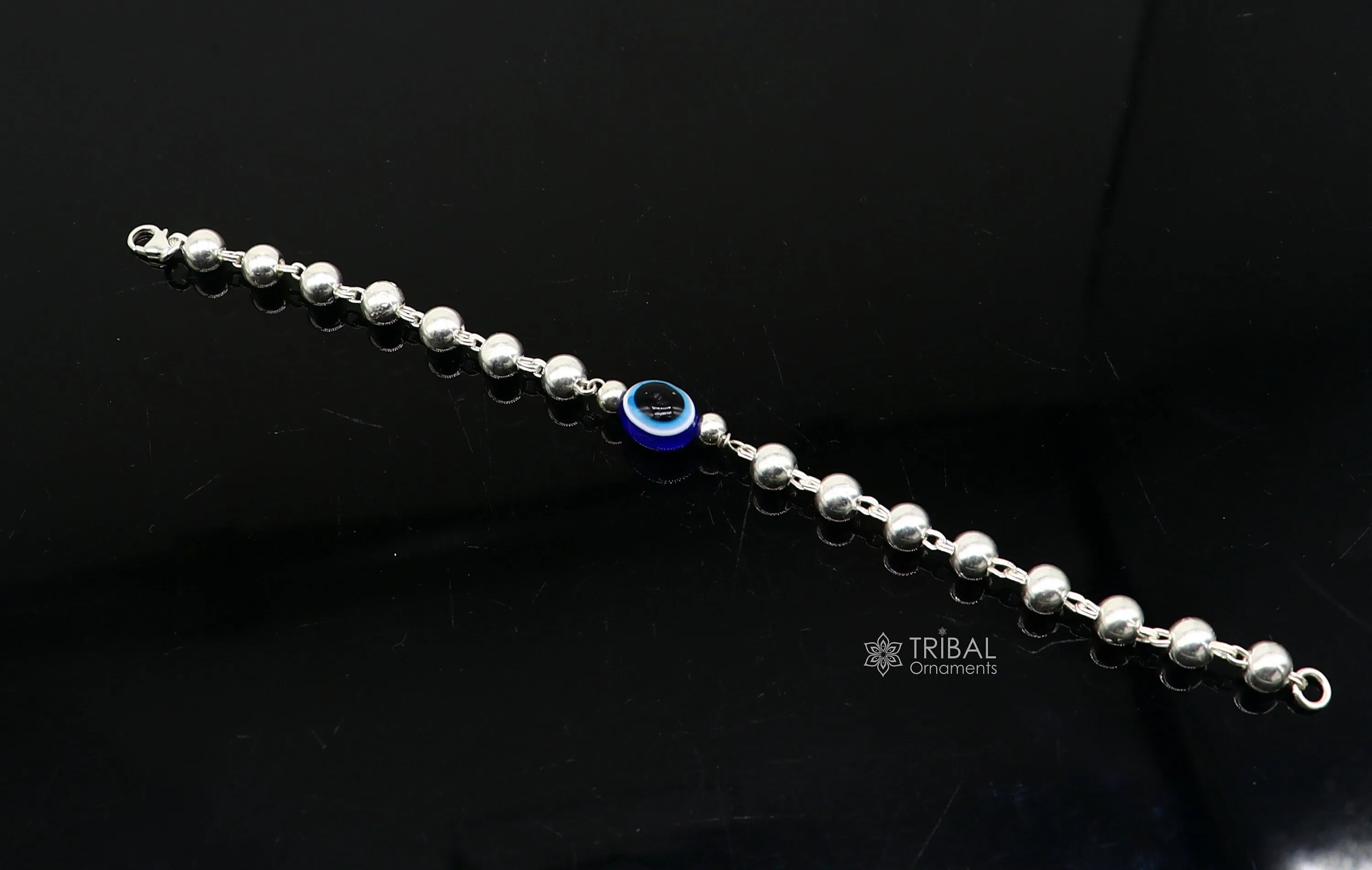925 sterling silver handmade silver beaded evil eye bracelet, amazing stylish unisex cultural trendy bracelet all sizes jewelry sbr467