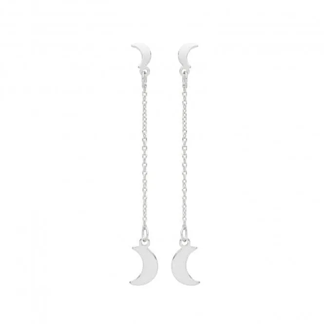Acotis Silver Drop Earrings Rhodium Plated G51225