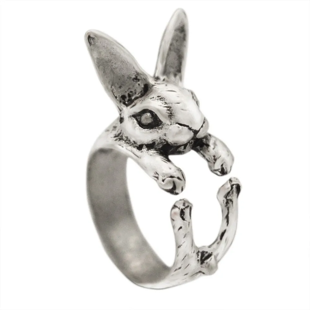 Adjustable Vintage Hippie Chic  Rabbit   Knuckles Rings