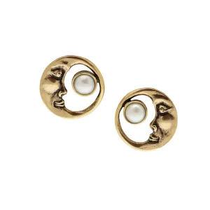 Alcozer Half Moon Earrings: Pearls, Italian Design