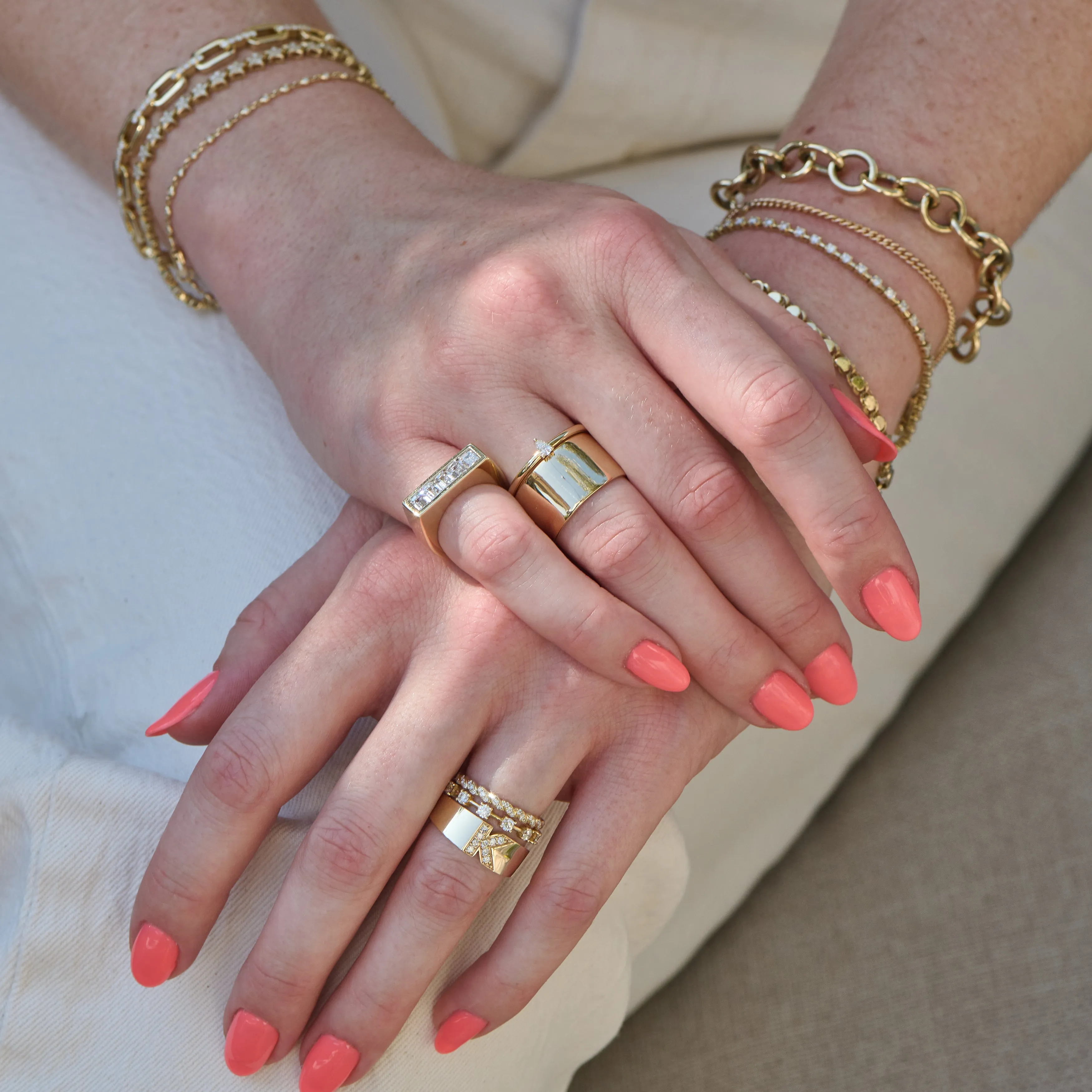 Baguette Diamond Stacking Ring