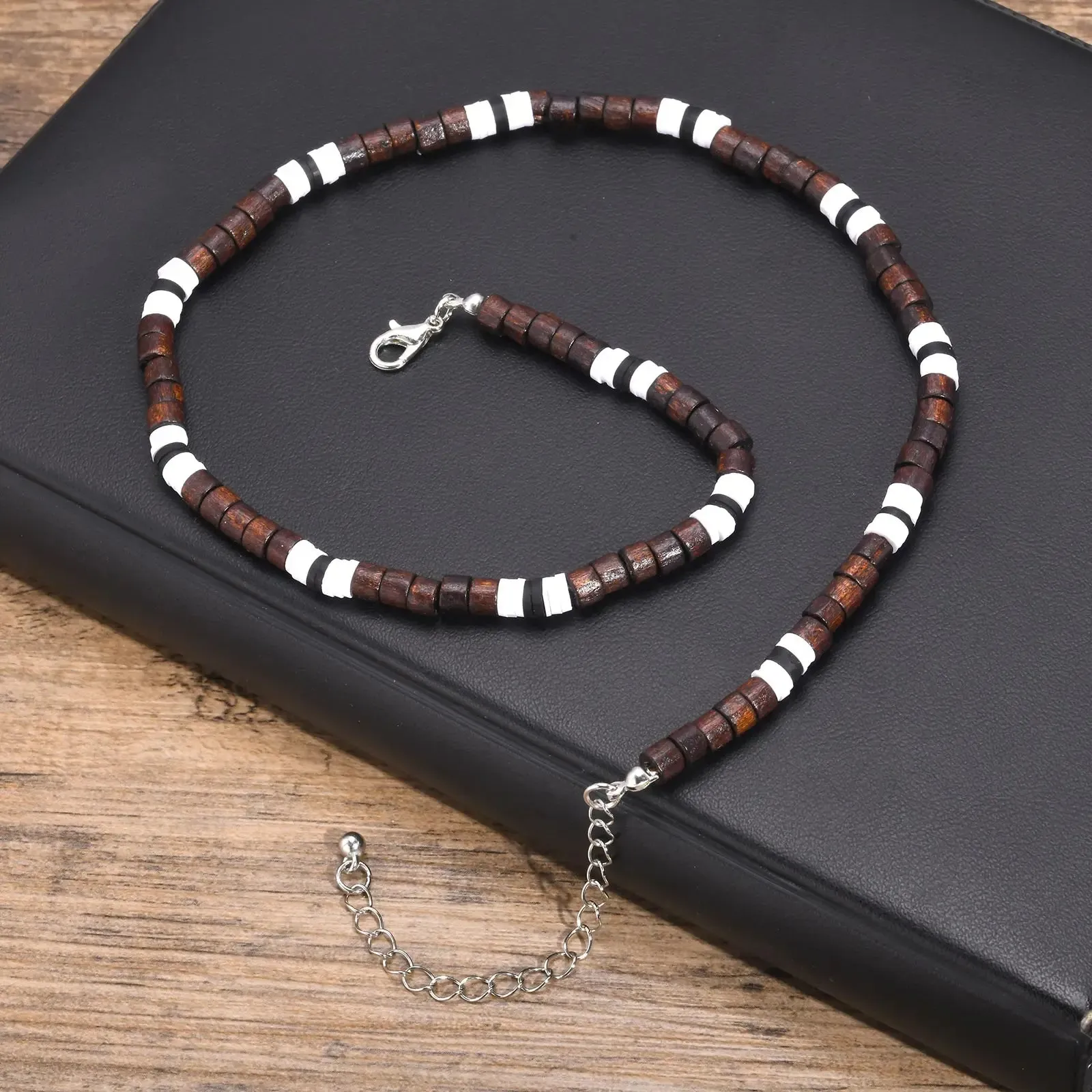 Beaded Necklace for Men,Handmade Men Beaded Choker Necklace for Boys