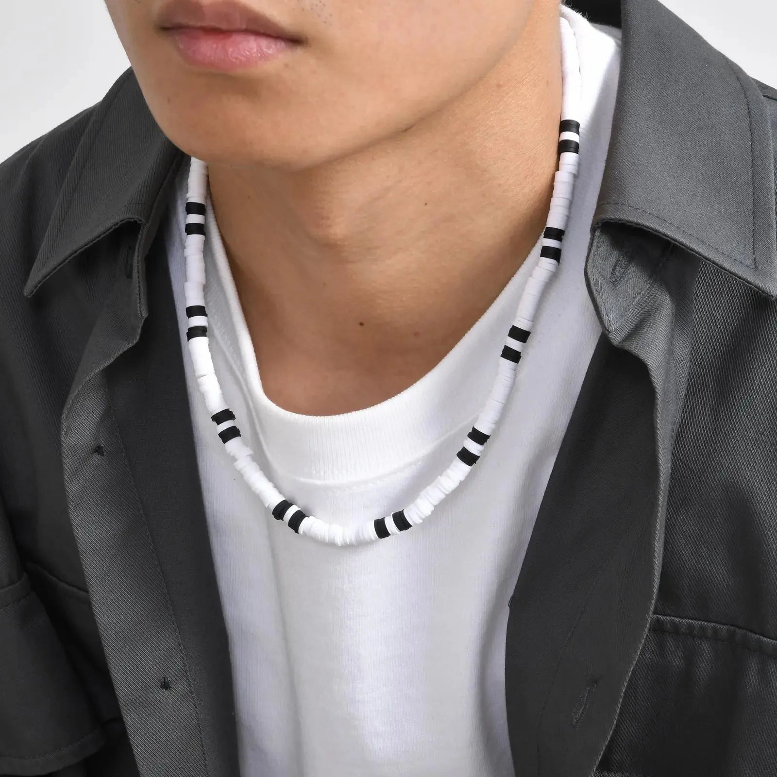 Beaded Necklace for Men,Handmade Men Beaded Choker Necklace for Boys