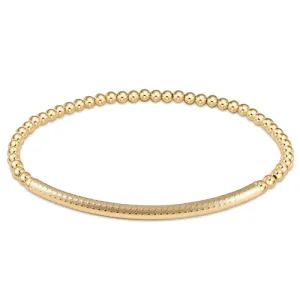 Bliss Bar Textured Bracelet-3mm Bead