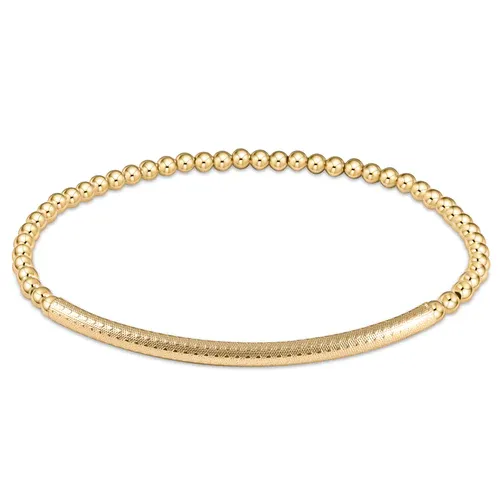 Bliss Bar Textured Bracelet-3mm Bead