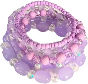 Bohemian Beaded Stretch Bracelet Handmade Colorful Glass Bracelet for Women Mens Multicolor Crystal Beads Bracelet Elastic Bead Beach Anklets Jewelry