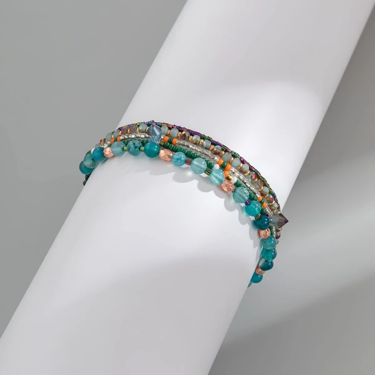 Boho Anklet Braided Beaded Ankle Bracelets for Women Beach Summer Plus Size Adjustable Draw String for Women