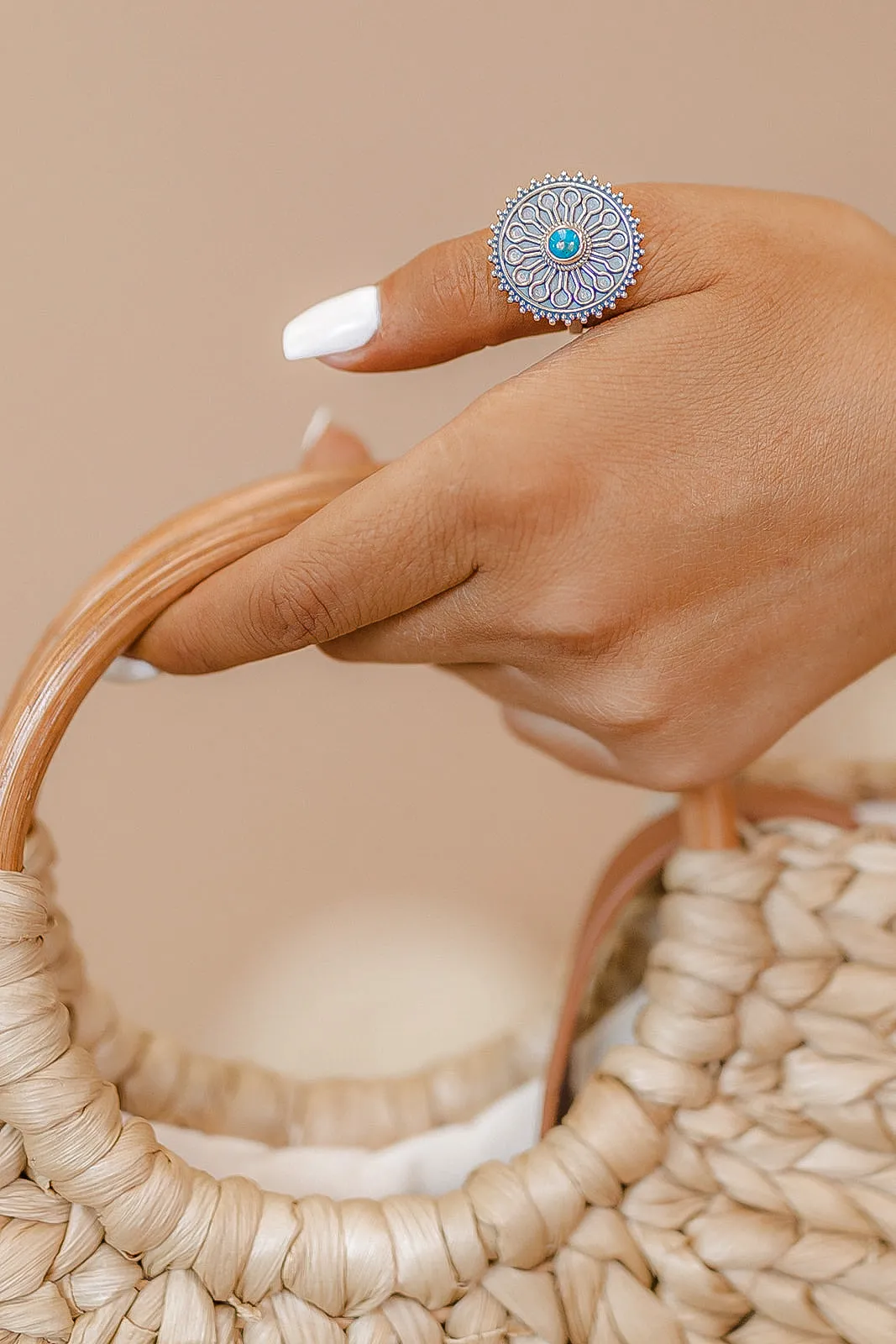 Boho Dainty Turquoise Ring