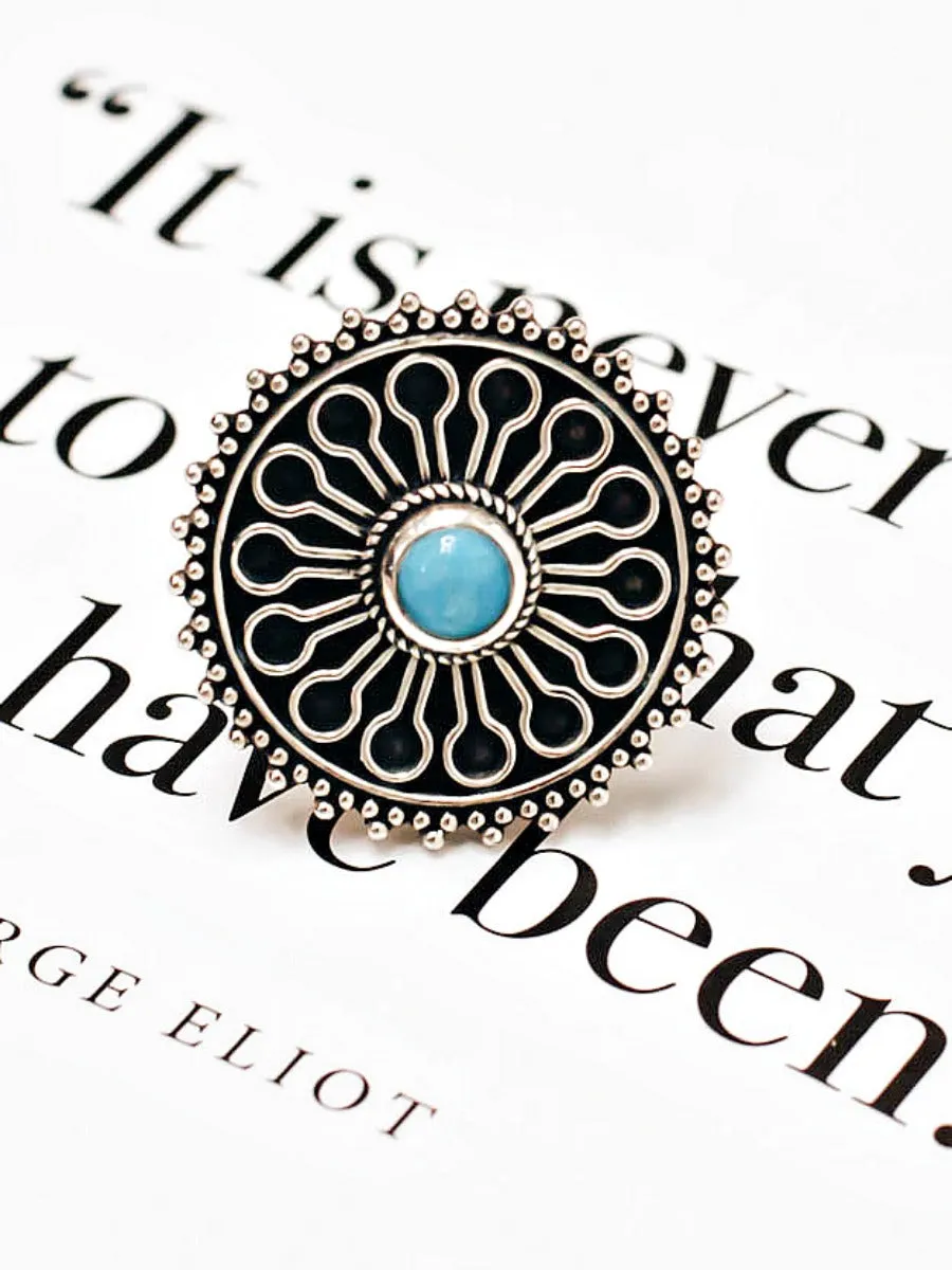 Boho Dainty Turquoise Ring