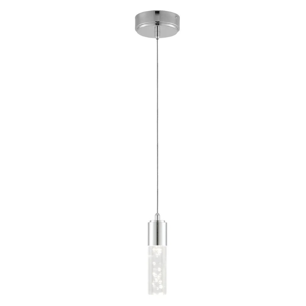 Bolha 4.75" Bubble Acrylic/Iron Modern Minimalist Integrated LED Pendant