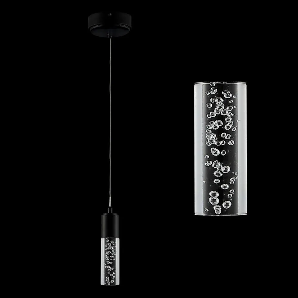Bolha 4.75" Bubble Acrylic/Iron Modern Minimalist Integrated LED Pendant