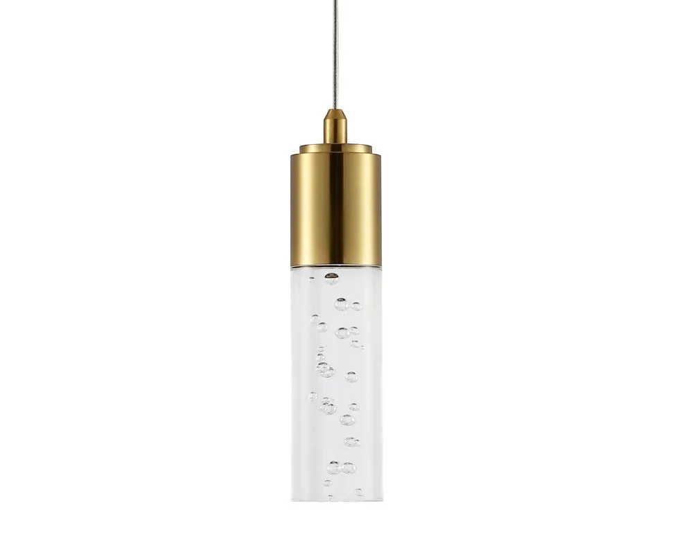 Bolha 4.75" Bubble Acrylic/Iron Modern Minimalist Integrated LED Pendant