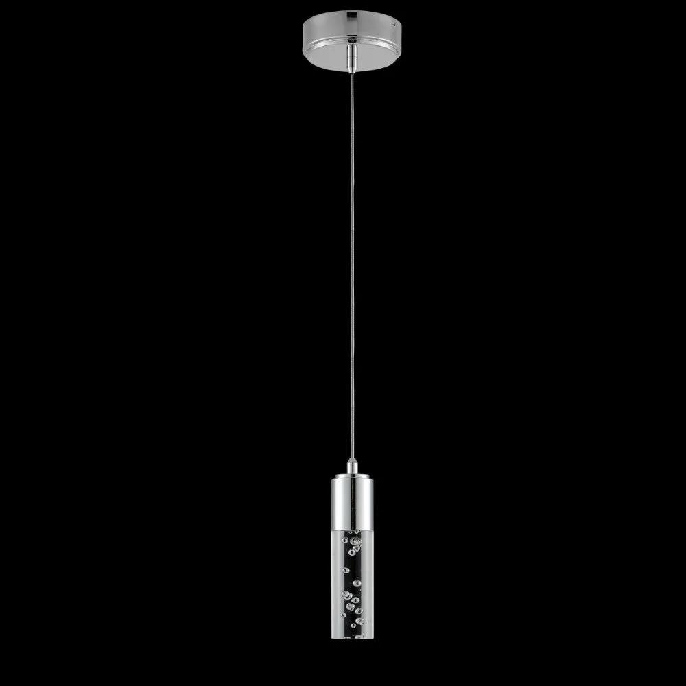 Bolha 4.75" Bubble Acrylic/Iron Modern Minimalist Integrated LED Pendant