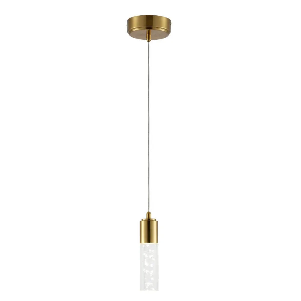 Bolha 4.75" Bubble Acrylic/Iron Modern Minimalist Integrated LED Pendant