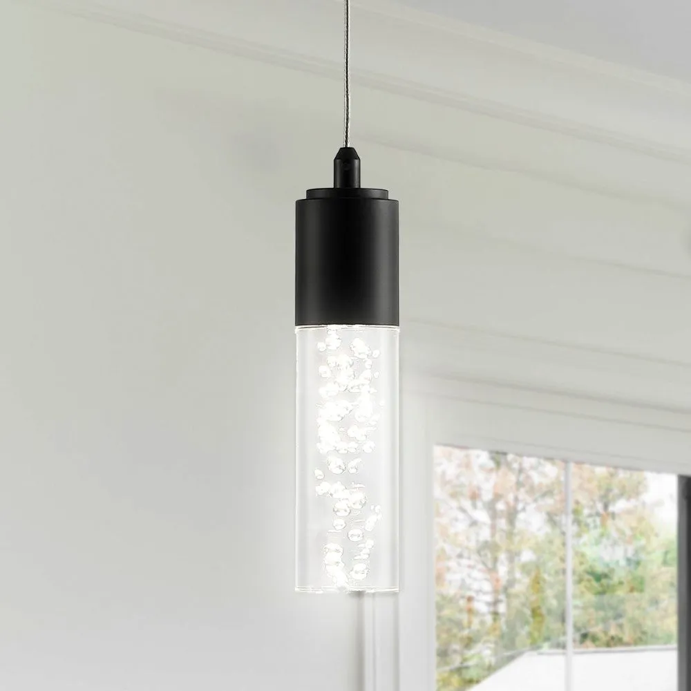 Bolha 4.75" Bubble Acrylic/Iron Modern Minimalist Integrated LED Pendant