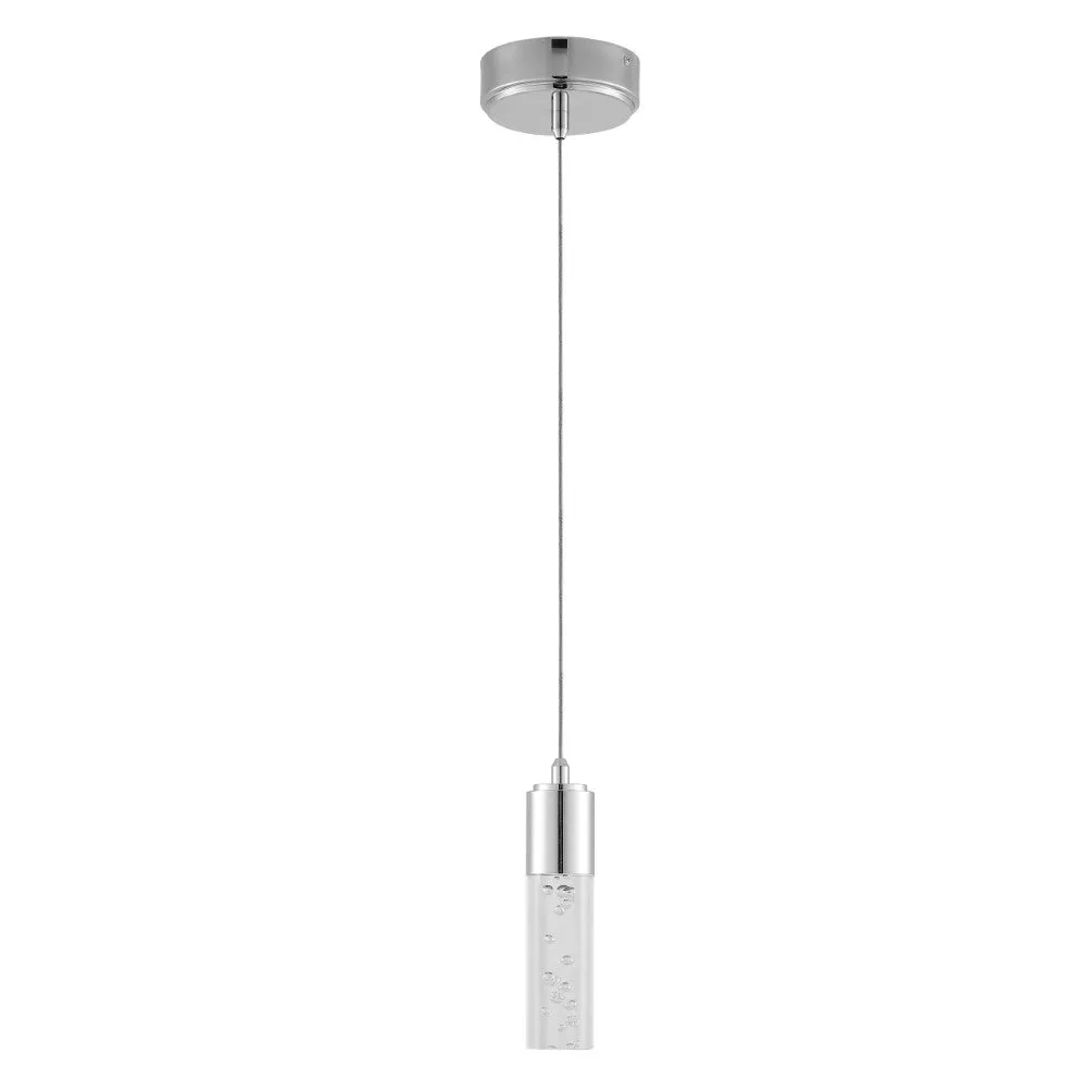 Bolha 4.75" Bubble Acrylic/Iron Modern Minimalist Integrated LED Pendant