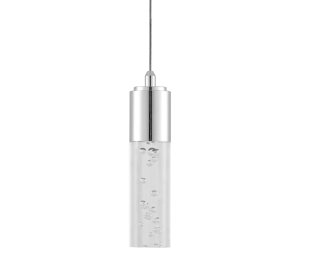 Bolha 4.75" Bubble Acrylic/Iron Modern Minimalist Integrated LED Pendant