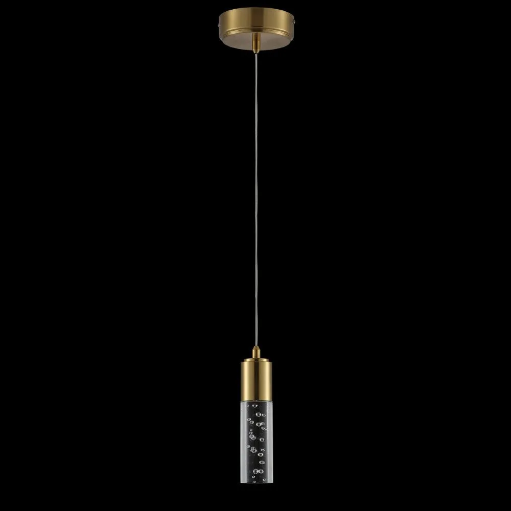 Bolha 4.75" Bubble Acrylic/Iron Modern Minimalist Integrated LED Pendant