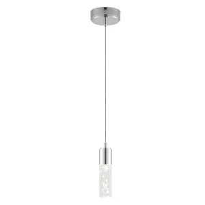 Bolha 4.75" Bubble Acrylic/Iron Modern Minimalist Integrated LED Pendant