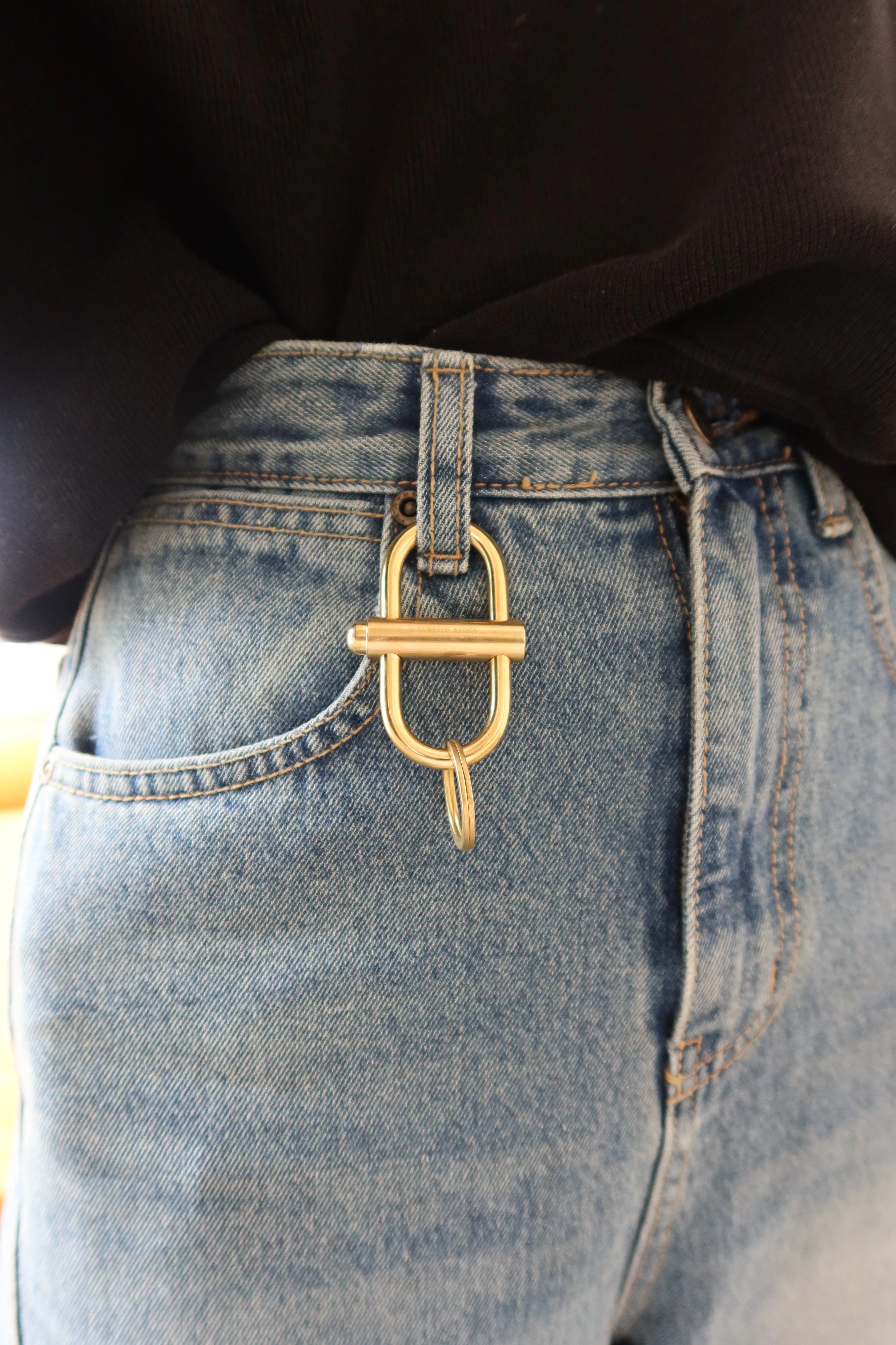 Brass Lock Keychain
