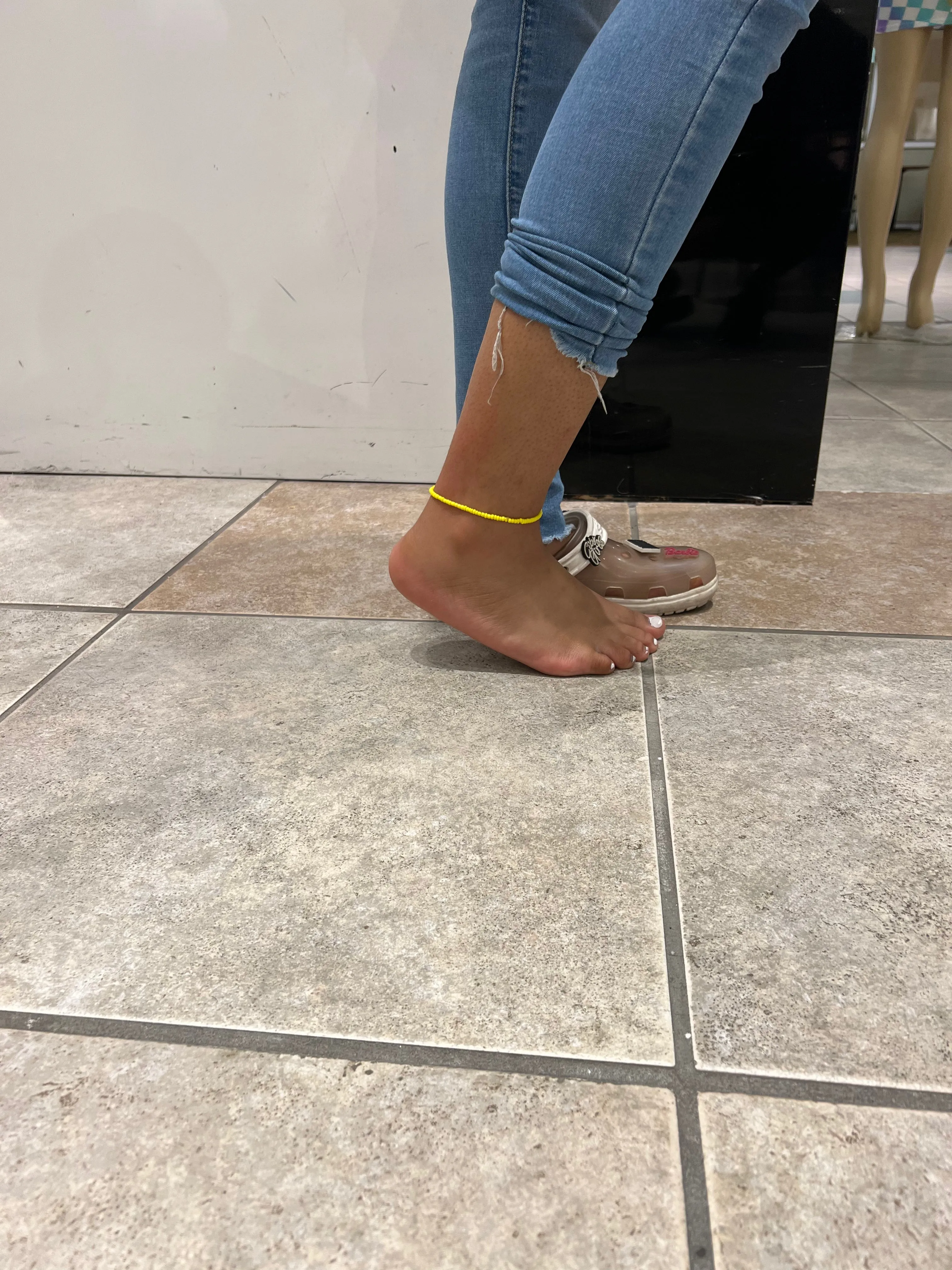 Bright yellow anklet