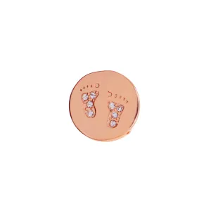 Buckle Up Rose Gold Footprints Charm