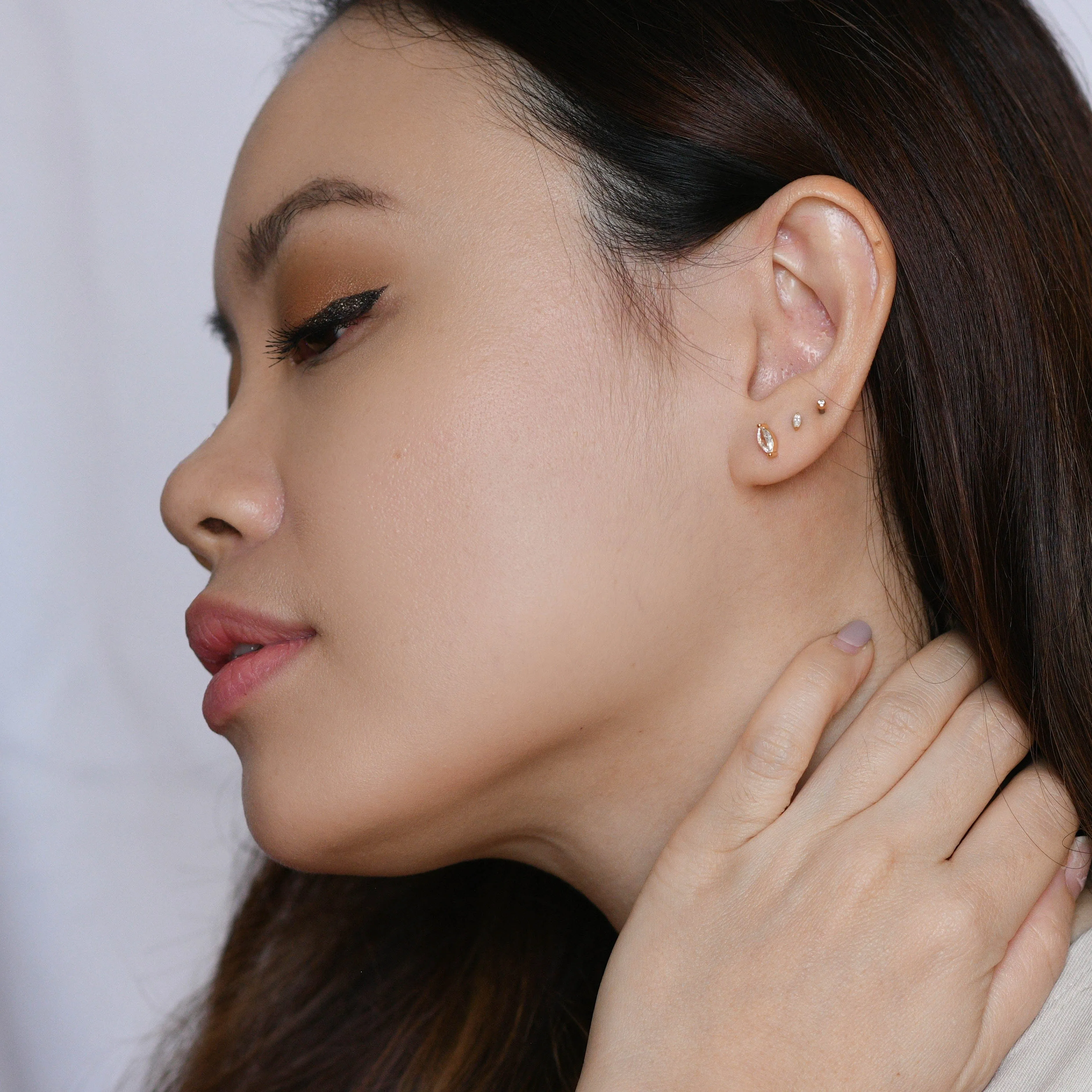Carmen Marquise Studs | Gold