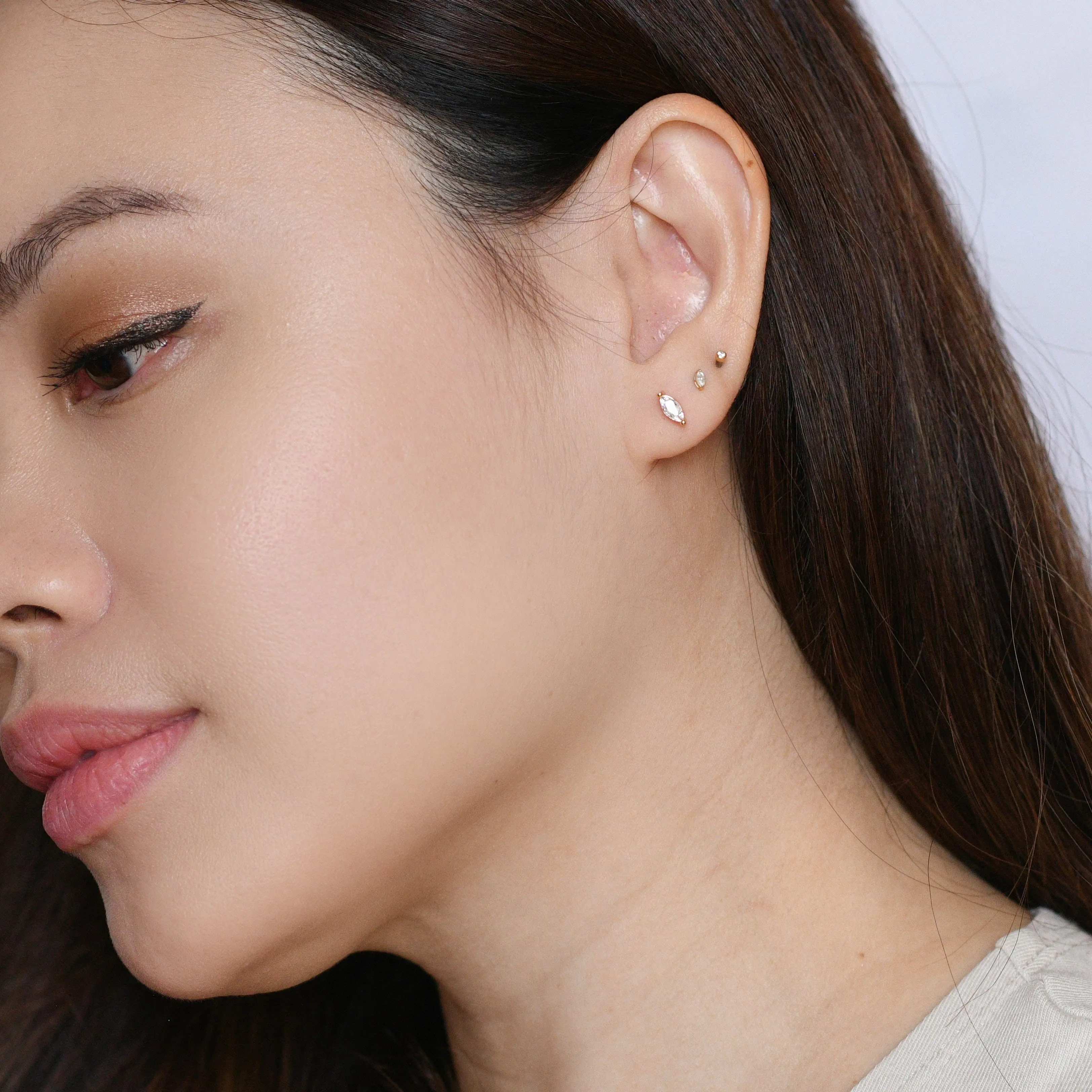Carmen Marquise Studs | Gold
