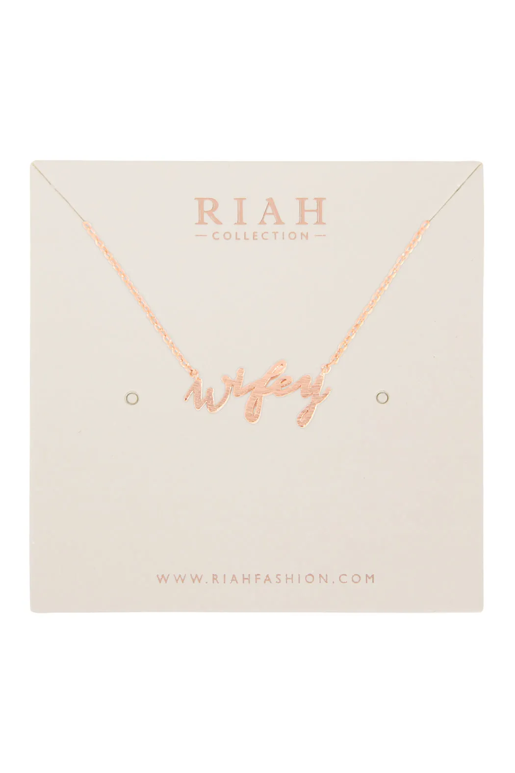 Cast "Wifey" Pave Necklace