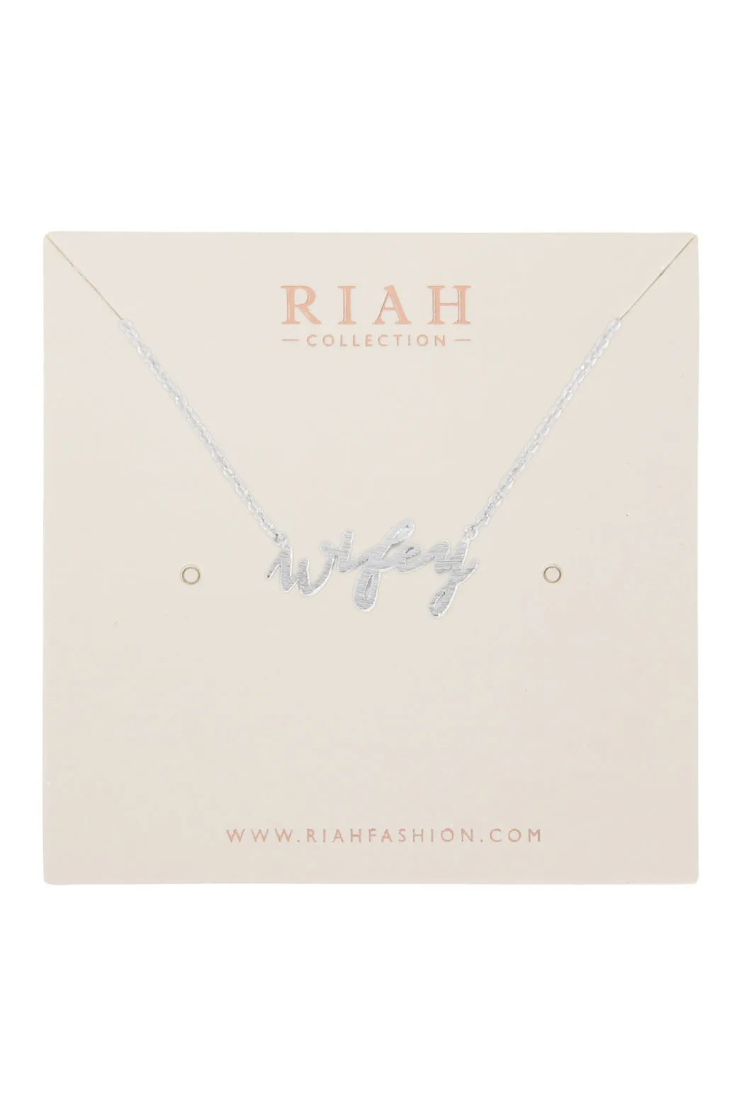 Cast "Wifey" Pave Necklace