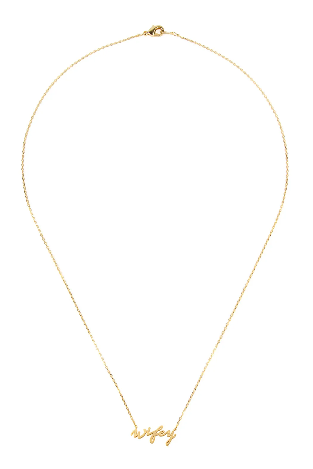 Cast "Wifey" Pave Necklace