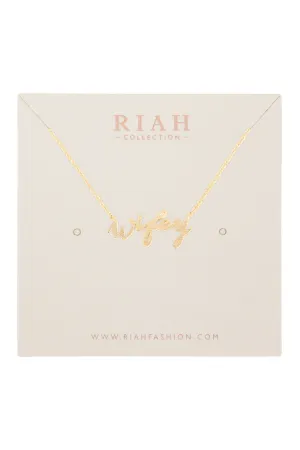 Cast "Wifey" Pave Necklace