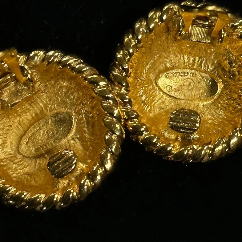 Chanel Earrings 945 Gold Statement