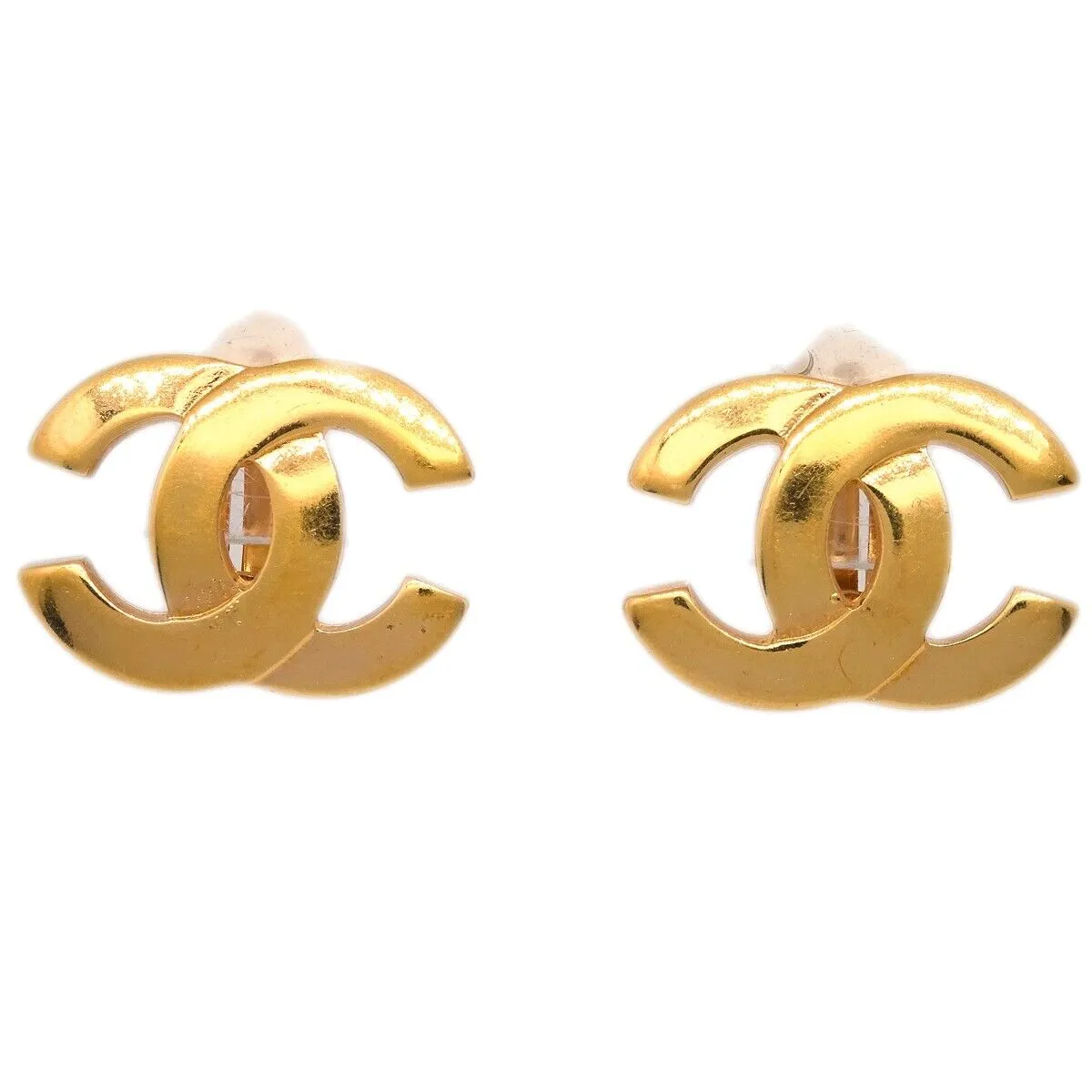 Chanel Gold Cc Earrings Clip-On 02P