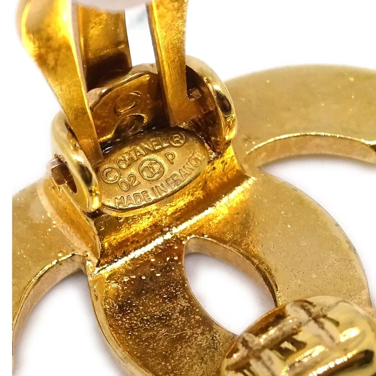 Chanel Gold Cc Earrings Clip-On 02P