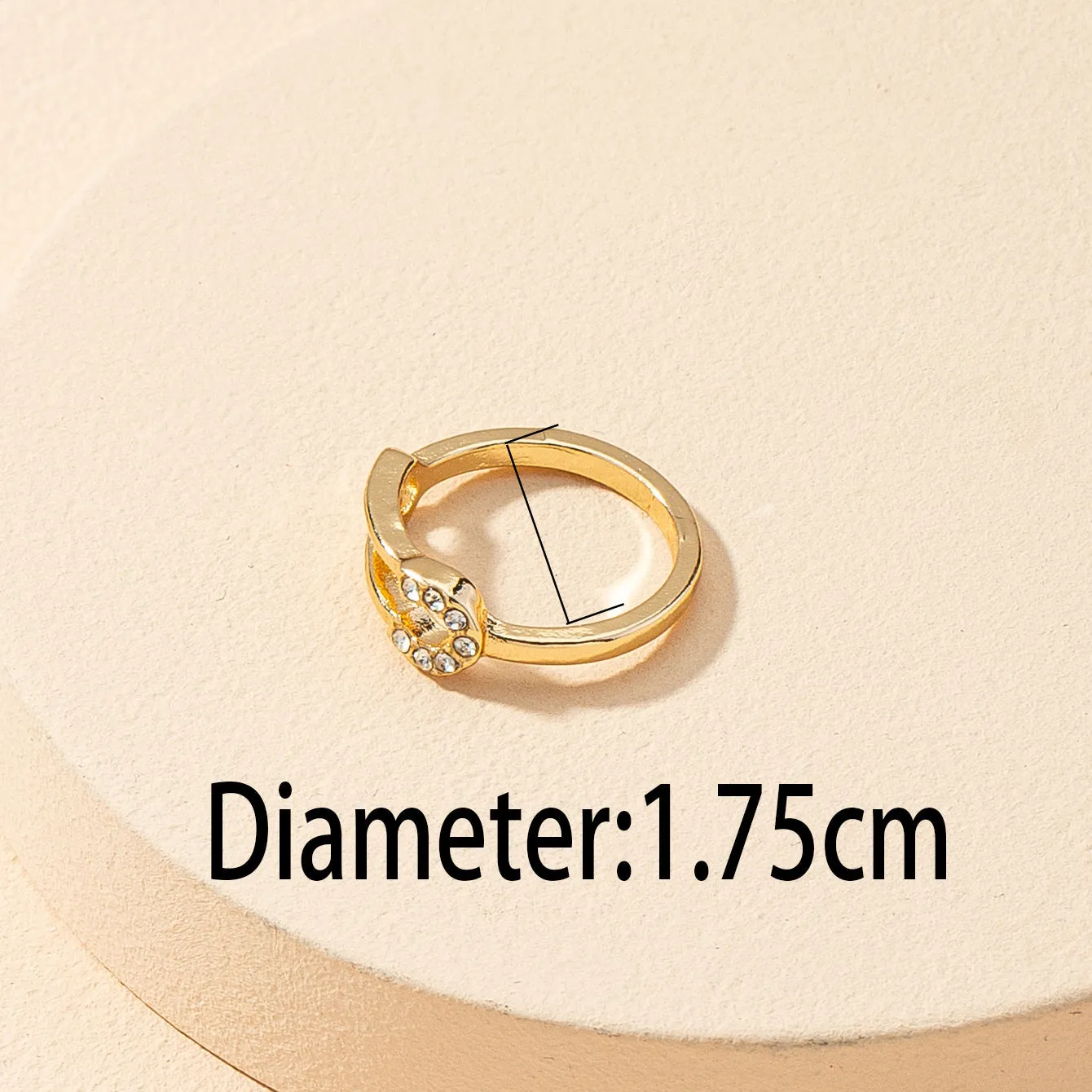 Chic Fusion Metal Ring Needles with Zircon Detail, Niche Urban Style Rings
